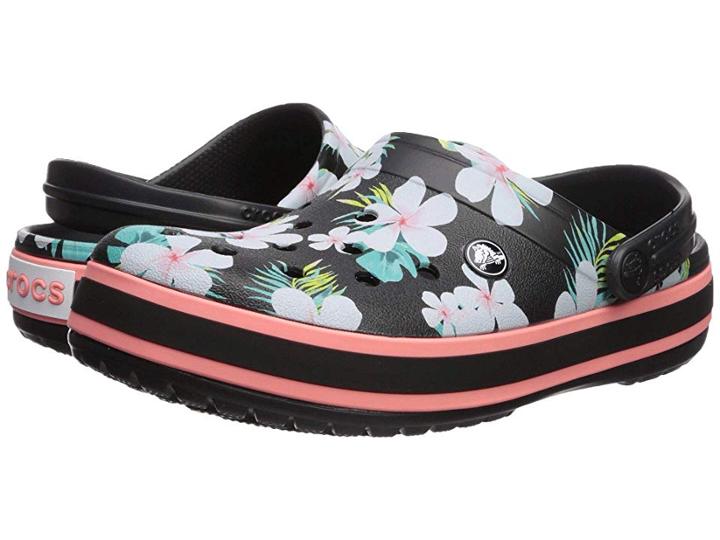 Crocs Crocband Seasonal Graphic Clog (black/floral) Clog/mule Shoes