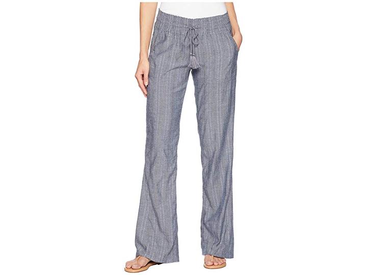 Roxy Oceanside Yarn-dyed Pants (dress Blues) Women's Casual Pants