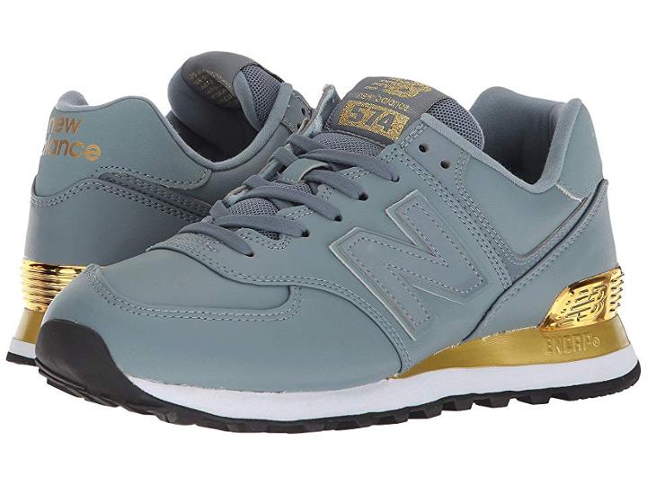 New Balance Classics Wl574v2 (slate/metallic Gold) Women's Running Shoes