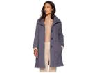 Mod-o-doc Signature Waffle Button Front Funnel Neck Coat (shady) Women's Coat