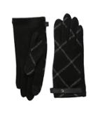 Lauren Ralph Lauren Plaid Rll Monogram Touch Glove (black) Dress Gloves
