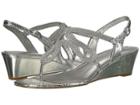 Adrianna Papell Cannes (silver Metallic Rope) Women's Wedge Shoes
