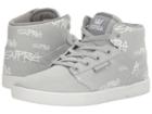 Supra Kids Yorek High (little Kid/big Kid) (grey Print/white) Boys Shoes