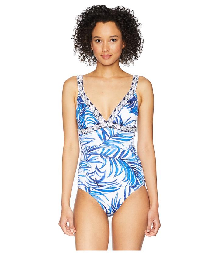 Tommy Bahama Fuller Fronds One-piece Swimsuit (white) Women's Swimsuits One Piece