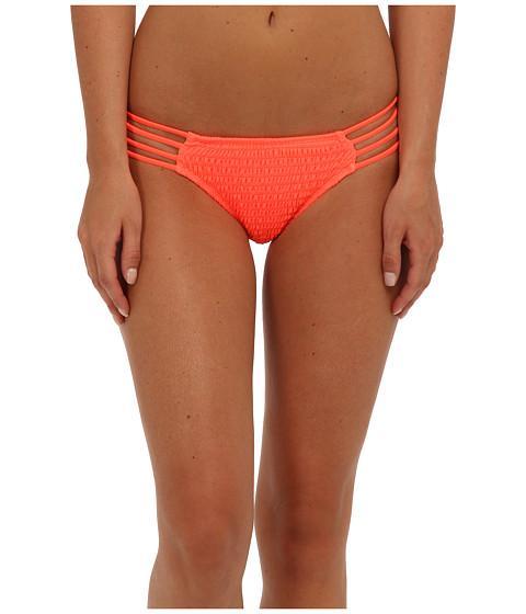 O'neill Solids Multi Tab Side Bottom (hot Coral) Women's Swimwear