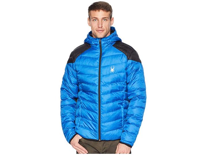 Spyder Geared Hoody Synthetic Down Jacket (turkish Sea/black/black) Men's Jacket