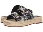 Rebecca Minkoff Jodi (black Garden Floral Silk) Women's Sandals