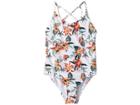Roxy Kids Let The Surf One-piece Swimsuit (big Kids) (bright White Floral Oasis) Girl's Swimsuits One Piece