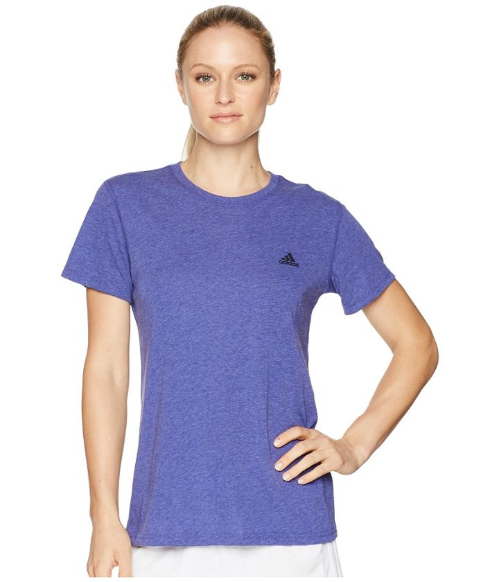 Adidas Ultimate Short Sleeve Tee (real Purple) Women's Short Sleeve Pullover
