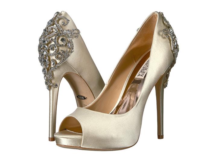 Badgley Mischka Karolina (ivory Satin) Women's Shoes