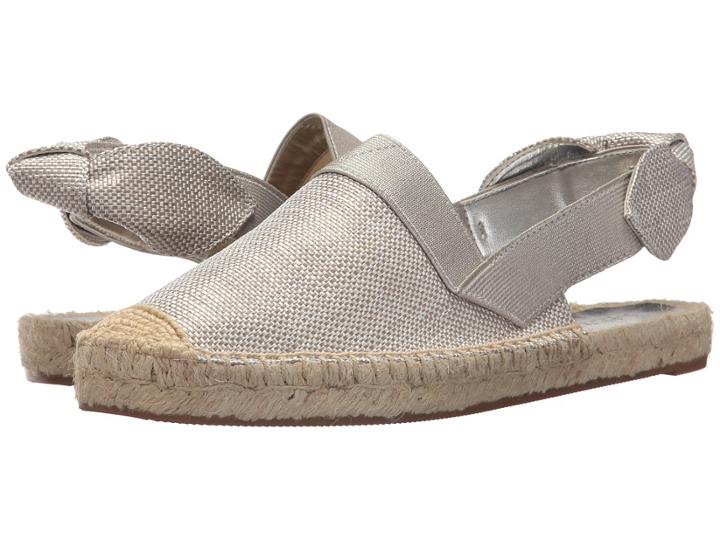Lauren Ralph Lauren Brooklynne (silver Coated Metallic Straw) Women's Shoes