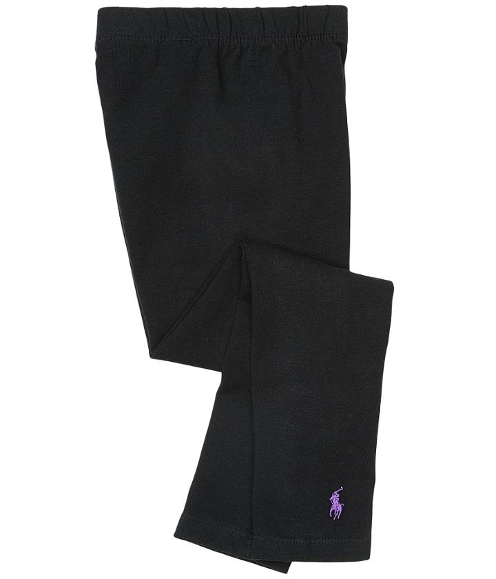 Polo Ralph Lauren Kids Solid Jersey Leggings (toddler) (polo Black) Girl's Casual Pants