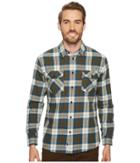 Quiksilver Waterman Wade Creek Long Sleeve Flannel Shirt (beetle) Men's Long Sleeve Button Up