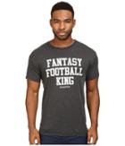 The Original Retro Brand Fantasy Football King Heather Short Sleeve Tee (heather Black) Men's T Shirt