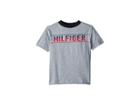 Tommy Hilfiger Kids Hilfiger Logo Graphic Tee (toddler/little Kids) (grey Heather) Boy's T Shirt