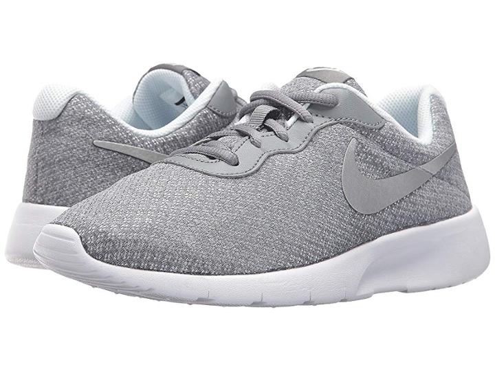 Nike Kids Tanjun (big Kid) (cool Grey/metallic Silver/blue Tint) Girls Shoes