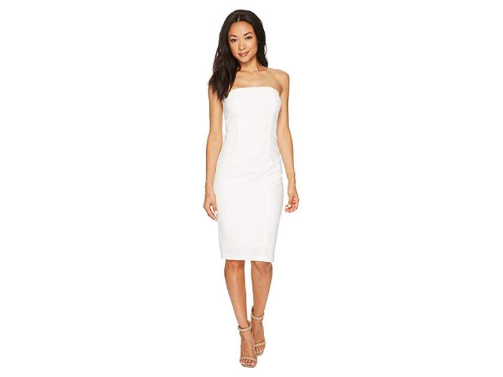 Donna Morgan Strapless Stretch Crepe Bodycon Dress (ivory) Women's Dress