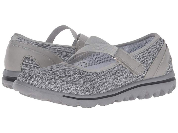Propet Travelactiv Mary Jane (black/white Heather) Women's Shoes