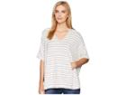 Karen Kane Kangaroo Pocket Poncho (stripe) Women's Clothing