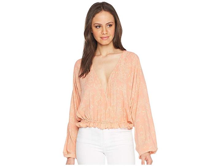 Amuse Society Idyllic Woven Top (pink) Women's Clothing