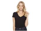 Only Hearts Feather Weight Rib V-neck T Bodysuit (black) Women's Jumpsuit & Rompers One Piece