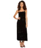 Kensie Crushed Velvet Maxi Dress Ksnu7059 (black) Women's Dress