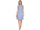 Calvin Klein Sleeveless Sheath With Flounce Hem (chambray) Women's Dress