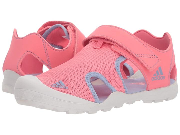 Adidas Outdoor Kids Captain Toey (toddler/little Kid/big Kid) (chalk Pink/chalk Blue/grey One) Girls Shoes