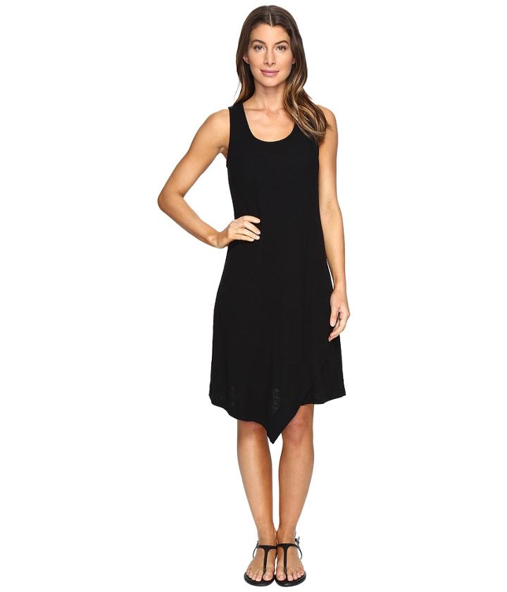 Mod-o-doc Textured Slub Stripe Tank Dress (black) Women's Dress