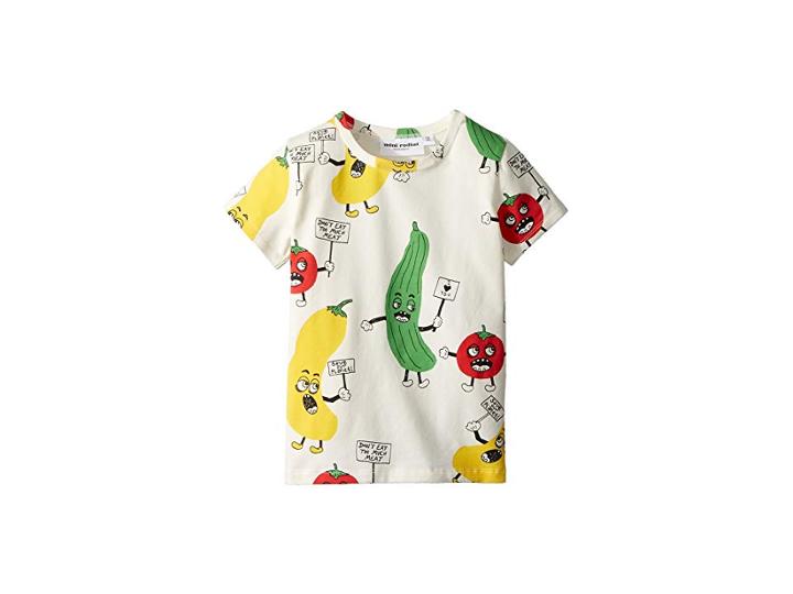 Mini Rodini Veggie All Over Print Short Sleeve T-shirt (infant/toddler/little Kids/big Kids) (white) Kid's T Shirt