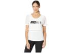 Nike Air Top Short Sleeve Graphic (white/black) Women's Clothing