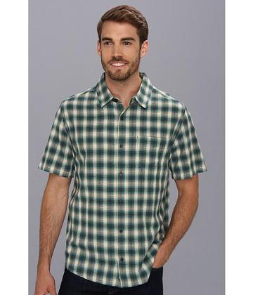 Horny Toad Open Air S/s Shirt (deep Blue Green) Men's Short Sleeve Button Up