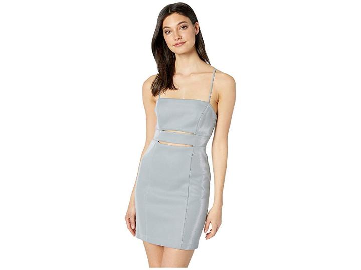 Bcbgeneration Cocktail Cut Out Bodycon Knit Dress (silver) Women's Clothing
