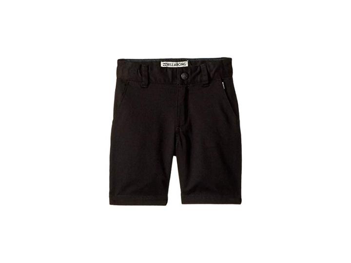 Billabong Kids Carter Stretch Walk Shorts (toddler/little Kids) (black) Boy's Shorts