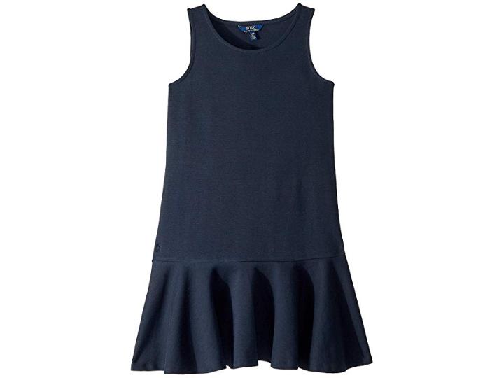 Polo Ralph Lauren Kids Ponte Sleeveless Dress (little Kids/big Kids) (aviator Navy) Girl's Dress