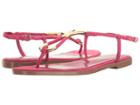 Sergio Rossi Twist Flat (electric Pink Suede) Women's Flat Shoes