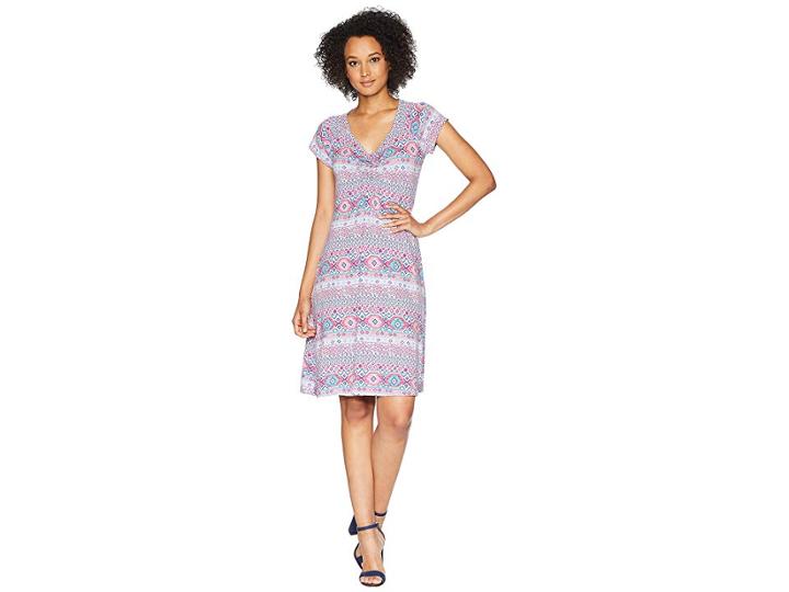 Fresh Produce Stamped Geo Emma Dress (wisteria) Women's Dress