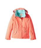 Roxy Kids Jetty Solid Jacket (big Kids) (neon Grapefruit) Girl's Coat