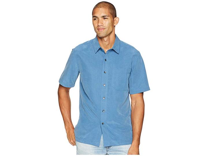 Royal Robbins Desert Pucker S/s (dark Blue) Men's Short Sleeve Button Up
