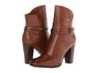 Frye Laurie Zip Short (cognac Smooth Polished Veg) Cowboy Boots