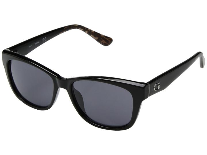 Guess Gu7538 (shiny Black/smoke) Fashion Sunglasses