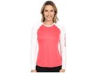 Columbia Tidal Teetm Ii L/s (bright Geranium/white) Women's Long Sleeve Pullover