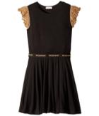 Missoni Kids Lace Sleeve Jersey Dress (big Kids) (black) Girl's Dress