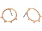 Rebecca Minkoff Ellie Triangle Rimmed Circle Stud Earrings (rose Gold) Earring