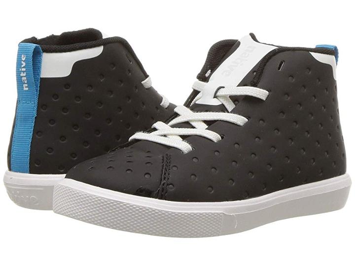 Native Kids Shoes Monaco Mid Ct (toddler/little Kid) (jiffy Black Ct/shell White) Kids Shoes