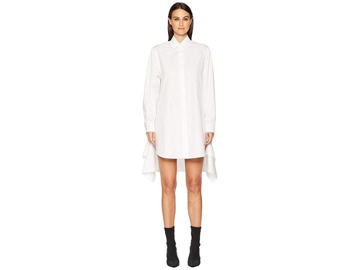 Sportmax Marmo Button Long Sleeve Shirtdress (white) Women's Dress