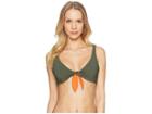 Tory Burch Swimwear Biarritz Top (green Olive/sweet Tangerine) Women's Swimwear