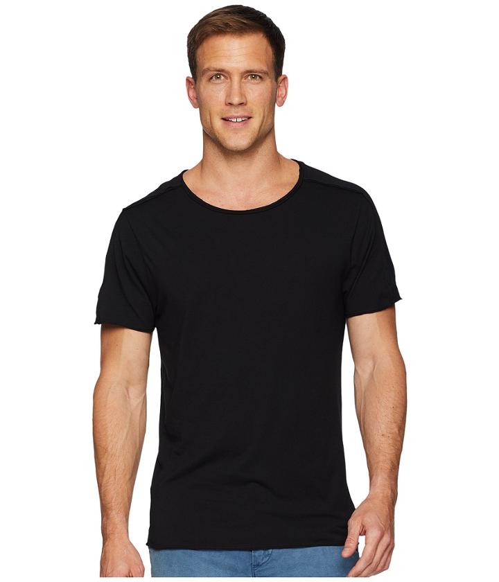 Threads 4 Thought Mason Raw Edge Crew Tee (black) Men's T Shirt