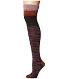 Smartwool Built Up Beehive Over-the-knee (bordeaux Heather) Women's Thigh High Socks Shoes