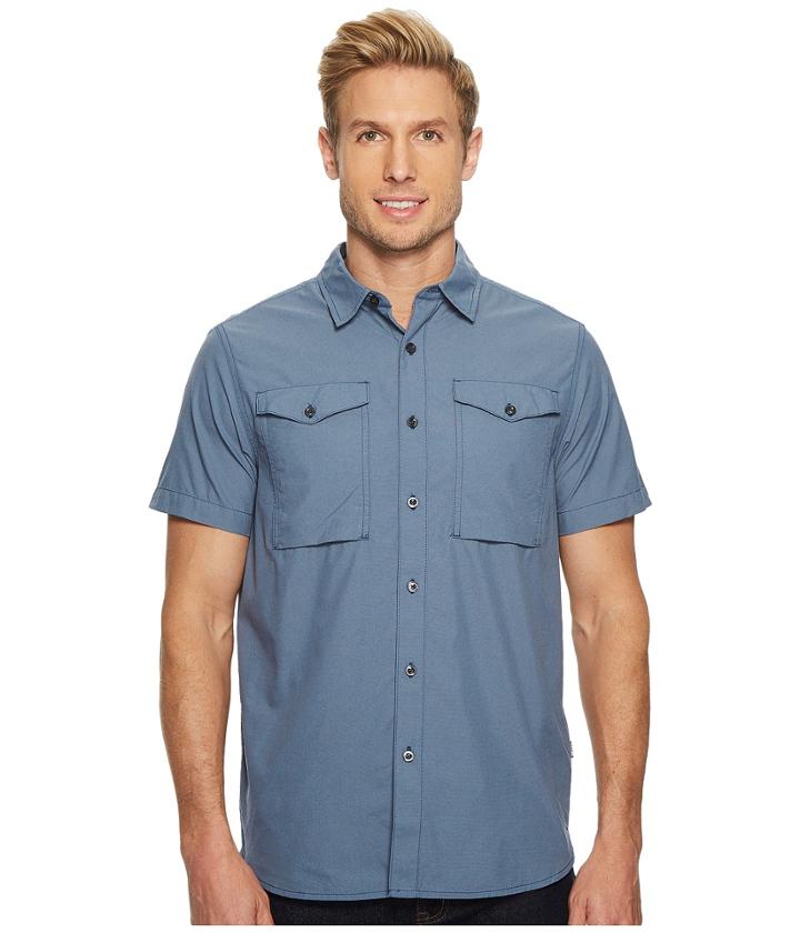 The North Face Short Sleeve Monanock Utility Shirt (shady Blue) Men's Short Sleeve Button Up
